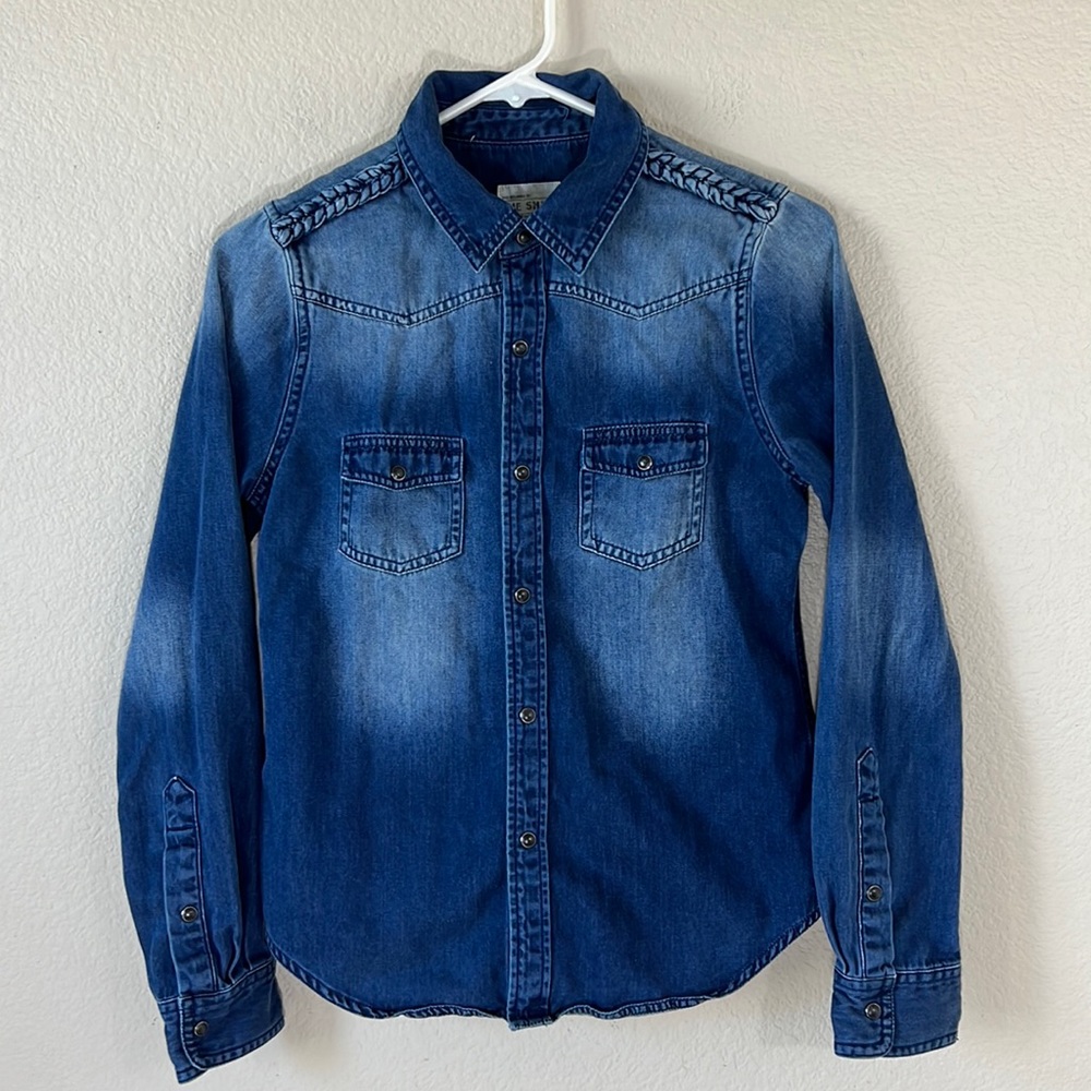 The Shirt by Joe’s Blue Denim Long Sleeve Button Down